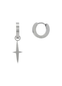 Amor , Jungen,Damen,Jugendliche , Paar Creolen »inkl. 1 Kreuz-Anhänger« , edelstahlfarben , Herren-Creolen mit 1 abnehmbaren Kreuz-Anhänger von Amor