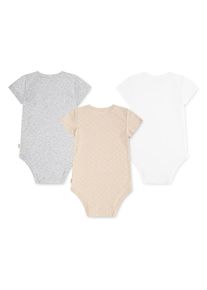 HUGGIES babywear, Herren, Body &raquo;HUGB 3PK BODYSUIT&laquo; Packung, 3 Stk. aus Baumwolle, HUGGIES CLOUD GREY HTR, HUGGIES CLOUD GREY HTR, 3-er Pack Bodys von 
