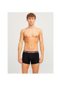 Jack & Jones Jack & Jones, Herren, Trunk &raquo;JACOLIVER &ndash; Elastische Boxershorts mit Stretch und Bund&laquo; Packung, 5 Stk. bedruckt, modisch, regular fit, Jersey, Black 