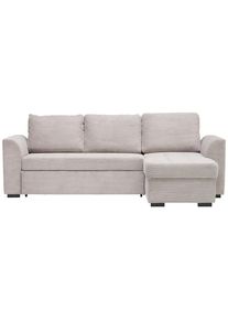 Xora Ecksofa , Hellgrau , Textil , F&uuml;llung: Kaltschaum , seitenverkehrt montierbar, L-Form , 243x155 cm , Stoffauswahl, Hocker erh&auml;ltlich, R&uuml;cken echt , Wohnzimmer, Sofas & Couches, Wohnlandschaften, Ecksofas