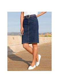 Casual Looks , Damen , Jeansrock , blue-stone-washed , 42 , 42 , formstabile Baumwoll-Stretch-Qualität