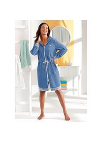 feel good , Bademantel , nachtblau , 80% Baumwolle, 20% Polyester , 44/46