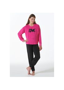 Schiesser , Jungen,Kinder , Relaxanzug »Nightwear« 2 tlg. mit Allover-Print , pink , 164 , 164 , Langer Mädchenschlafanzug von Schiesser