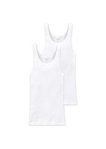Schiesser, Damen, Unterhemd &raquo;Essentials&laquo; 2er-Pack, mit langem R&uuml;ckenteil, 100-weiss, 5, 100-weiss, Herren-Unterhemd von Schiesser