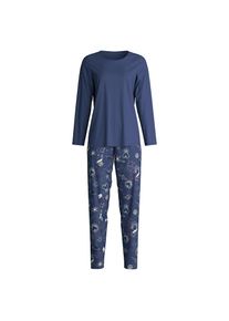 Calida, Damen, Schlafanzug &raquo;Fruity Dreams&laquo; 2 tlg. Rundhals, Langarm, Pure Cotton, weich, cobalt blue, S (40/42), cobalt blue, Damen Pyjama von Calida