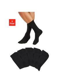 H.I.S. H.I.S , Damen , Businesssocken Packung, 5 Paar tlg. , 5x schwarz , 39-42 , 39-42 , Businesssocken mit tonig eingestricktem HIS Logo