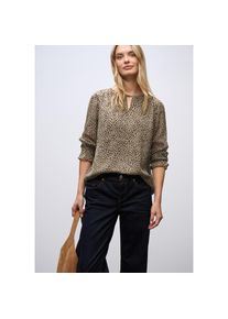 Street One, Damen, Langarmbluse mit Mesheinsatz, sanded beige, 38, sanded beige, Bluse von Street One