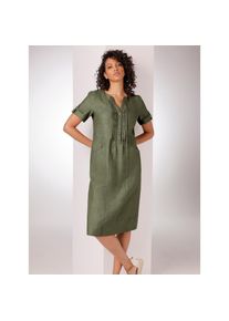 CREATION L PREMIUM , Damen , Sommerkleid »Leinen-Kleid« Eingrifftaschen , khaki-meliert , Normalgrößen , 50 -Normalgrößen , 50