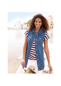 Casual Looks , Damen , Jeansweste , blue-stone-washed , 38 , 38 , mit 81% Baumwolle