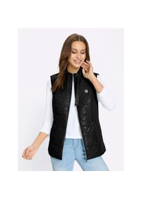 Inspirationen , Damen , Steppweste , schwarz , 40 , 40 , Stehkragen mit Tunnelzug