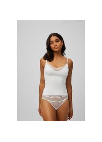 YSABEL MORA, Damen, Spaghettitop 2er Pack, elastisch, Spitzeneinsatz, schmale Tr&auml;ger, femininer Stil, champagne, XXL, champagne, Damen-Top von Ysabel 