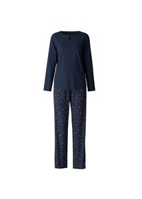 Calida, Damen, Schlafanzug &raquo;Sweet Dreams&laquo; 2 tlg. lockere Passform, Rundhals, Interlock-Qualit&auml;t, Langarm, weich, peacoat blue, XL (52/54), peacoat 
