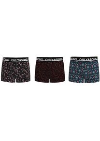 Only & Sons ONLY & SONS, Herren, Trunk &raquo;ONSXMAS TRUNK 3PACK&laquo; Packung, 3 Stk., Jet Black Pack:CANDY CANE/ XMAS DECOR, 3 Stk., M -3 Stk., Jet Black Pack:CANDY CANE/