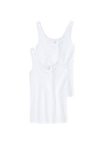 Speidel, Damen, Achselhemd &raquo;Noelle&laquo; 2er Pack, eng, V-Ausschnitt, ohne Schadstoffe, Baumwolle, weiss, 40, weiss, Achselhemd von Speidel