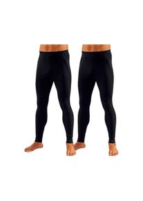 Clipper, Herren, Lange Unterhose Packung, 2 Stk. aus weichem Single Jersey, schwarz, 2 Stk., 4 -2 Stk., schwarz, Leggings im 2er Pack