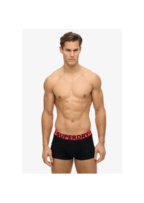 Superdry, Herren, Boxershorts &raquo;TRUNK TRIPLE PACK&laquo; Packung, 3 Stk., Black/Orange, 3 Stk., XXL -3 Stk., Black/Orange, Liegt perfekt am K&ouml;rper an