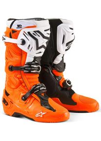 Alpinestars Tech 10 Enduro, botas , color: Naranja Neón/Negro/Blanco , tamaño: 12 US