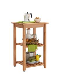 Boxxx Servierwagen, Buchefarben, Holz, Buche, massiv, rechteckig, eckig, 53x85x46 cm, Stauraum, Esszimmer, Barm&ouml;bel, Barwagen