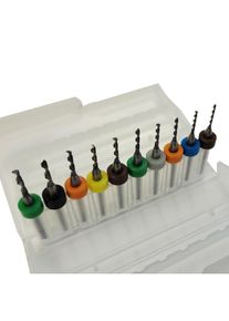 Spiralbohrer Set 1,1 bis 2 mm 10 St&uuml;ck aus Hartmetall