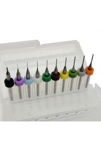 Mikro Spiralbohrer Set 0,1 bis 1,0 mm 10 St&uuml;ck aus