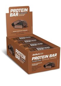 Biotech USA Protein Bar, 20 x 35 g Riegel, Double Chocolate