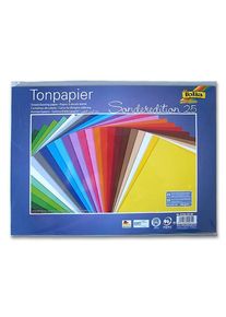 Folia Tonzeichenpapier 130g/m² DIN 25 x 35 cm, farbig sortiert