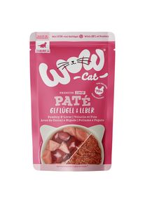 24 x 125 g WOW Cat Junior fjäderfä och lever vått kattfoder