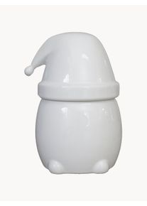DBKD Bote con tapa Eating Santa Blanco Ø 9 x Al 14 cm