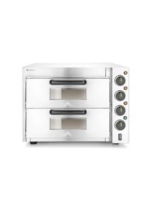 Four &agrave; pizza compact - 2 chambres, Hendi, Argent, 230V/3000W, 580x560x(H)435mm | Professionnel | HoReCa | CHR