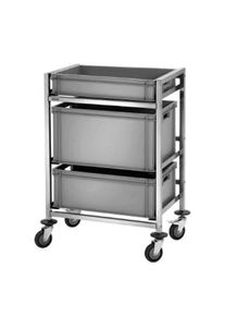 Bartscher Chariot de d&eacute;barrassage pour caisses Euronorm | Professionnel | HoReCa | CHR