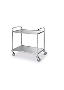Hendi Chariot de service inox - 910 x 590 x 950 avec 2 &eacute;tag&egrave;res | Professionnel | HoReCa | CHR