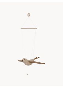 Kas Kopenhagen Móvil artesanal de madera de roble Koko Beige, Marrón Madera, Madera maciza An 47 x Al 31 cm