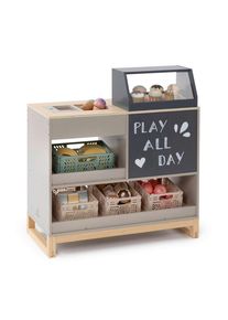 Musterkind Kaufladen, Naturfarben, Hellgrau, Holz, 30x64x59 cm, EN 71, CE, FSC 100%, Spielzeug, Holzspielzeug