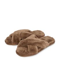 Tchibo - Plüsch-Hausschuhe - Damen - Gr. 38 - braun