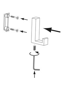 SIRO, Kleiderhaken + Wandgarderobe, MantelHaken Doradus GarderobenHaken 15x61mm, Haken ZN Messing schwarz geb&uuml;rstet