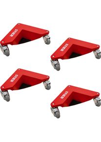 STIER, Möbelrollen, Alu-Eckenroller-Set Tragkraft 100 kg 305x165x85 mm
