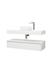 BELVIT Linuva Waschtischunterschrank Matt Wei&szlig; MDF Bad Unterschrank