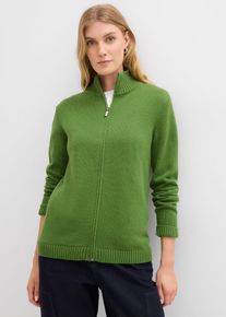 bonprix Női K&ouml;t&ouml;tt kardig&aacute;n tiszta bio-pamutb&oacute;l, z&ouml;ld, 36/38