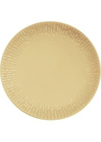 Aida Life in colour - Confetti - Mustard dinner plate w/relief porcelain (13383), Teller, Gelb