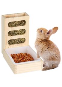 Relaxdays 2tlg. Heuraufen-Set, Kleintierstalleinrichtung