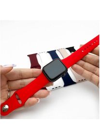 Evelatus Apple Watch 38/40/41mm Silicone Loop (132mm M/L) (41 mm, 38 mm, 40 mm, silicone loop), Uhrenarmband, Rosa