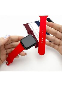 Evelatus Apple Watch 38/40/41mm Silicone Loop (132mm M/L) (41 mm, 38 mm, 40 mm, silicone loop), Uhrenarmband, Rosa