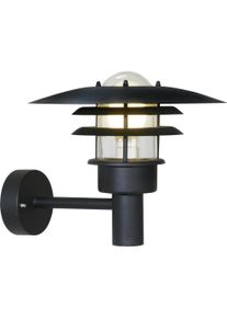 Nordlux, Gartenbeleuchtung, Lnstrup 32, Wandleuchte, Schwarz (E27, IP44)