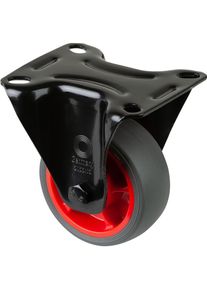 Magni, Möbelrollen, Bockrolle L810.B44.081.03 Ø 80mm,B 32mm,100kg mit Anschraubplatte,grau