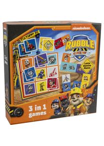 Selecta Spielzeug PAW Patrol Rubble & Crew 3in1 Memo Lotto Domino (Norwegisch, Finnisch, Dänisch, Schwedisch, Englisch)