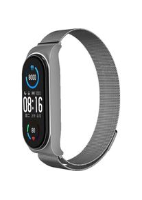 OEM Strap Strap METAL for XIAOMI Mi Band 5 / 6 silver (02) (Metall), Uhrenarmband, Silber