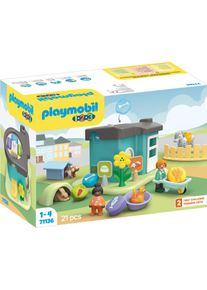 Playmobil 71136 1.2.3: Tierpension mit Futterspender (71136, Playmobil 1.2.3)