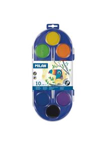 Milan | Watercolour set &mdash; 10 x &Oslash; 45 mm pans + brush