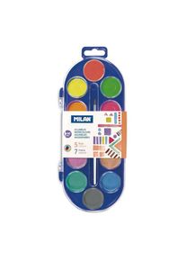 Milan | Watercolour set &mdash; 12 x &Oslash; 30 mm pans + brush