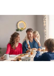 Tchibo - Obrus żakardowy - kolor: beżowy/czerwony